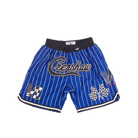 CRENSHAW PINSTRIPE BASKETBALL SHORTS BLUE - Allstarelite.com