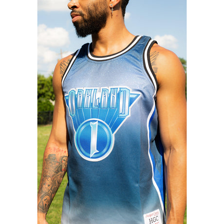 DAMIAN LILLARD ALTERNATE GRAY/BLUE HIGH SCHOOL BASKETBALL JERSEY - Allstarelite.com