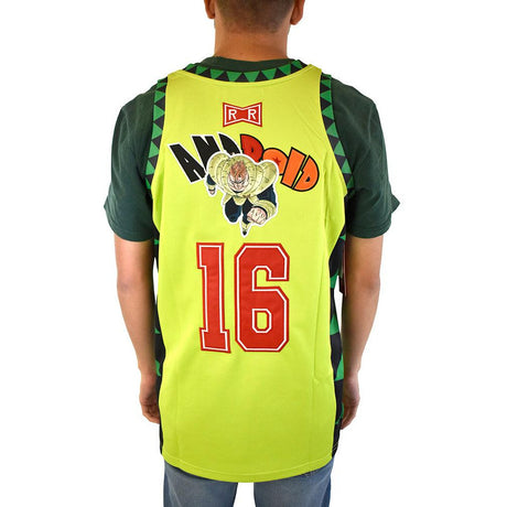 DBZ ANDROID 16 GREEN BASKETBALL JERSEY - Allstarelite.com