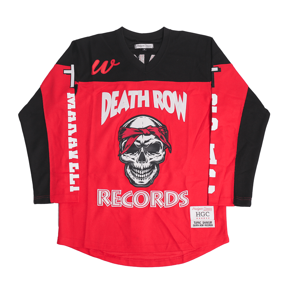 DEATH ROW RECORDS HOCKEY JERSEY IN RED - Allstarelite.com