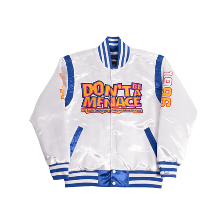 DON'T BE A MENACE WHITE SATIN JACKET - Allstarelite.com