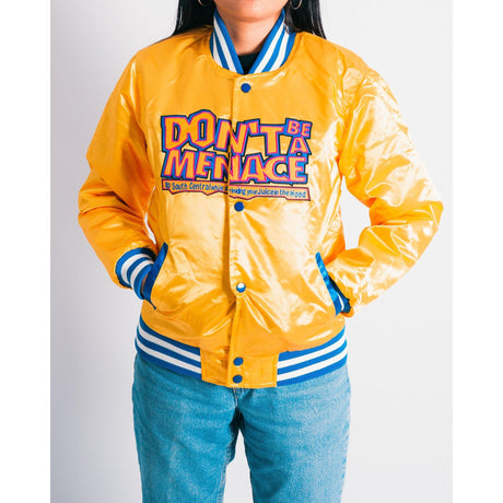 Don't Be A Menace Yellow Youth Satin Jacket - Allstarelite.com