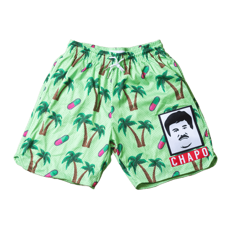 EL CHAPO GREEN BASKETBALL SHORTS - Allstarelite.com