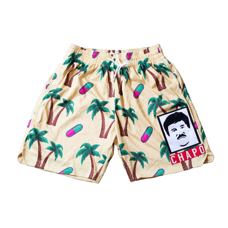 EL CHAPO TAN BASKETBALL SHORTS - Allstarelite.com