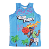 FRESH PRINCE ALL OVER BASKETBALL JERSEY BLUE - Allstarelite.com