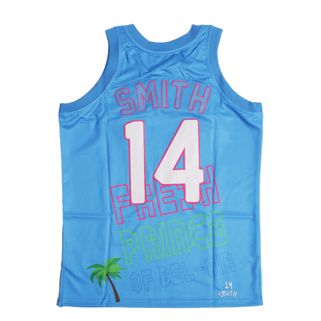 FRESH PRINCE ALL OVER BASKETBALL JERSEY BLUE - Allstarelite.com