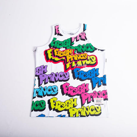 FRESH PRINCE ALL OVER BASKETBALL JERSEY WHITE - Allstarelite.com