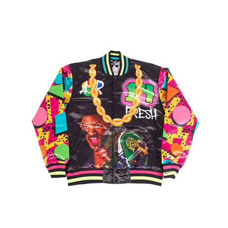 Fresh Prince Fresh Air Graffiti Satin Jacket Black - Allstarelite.com