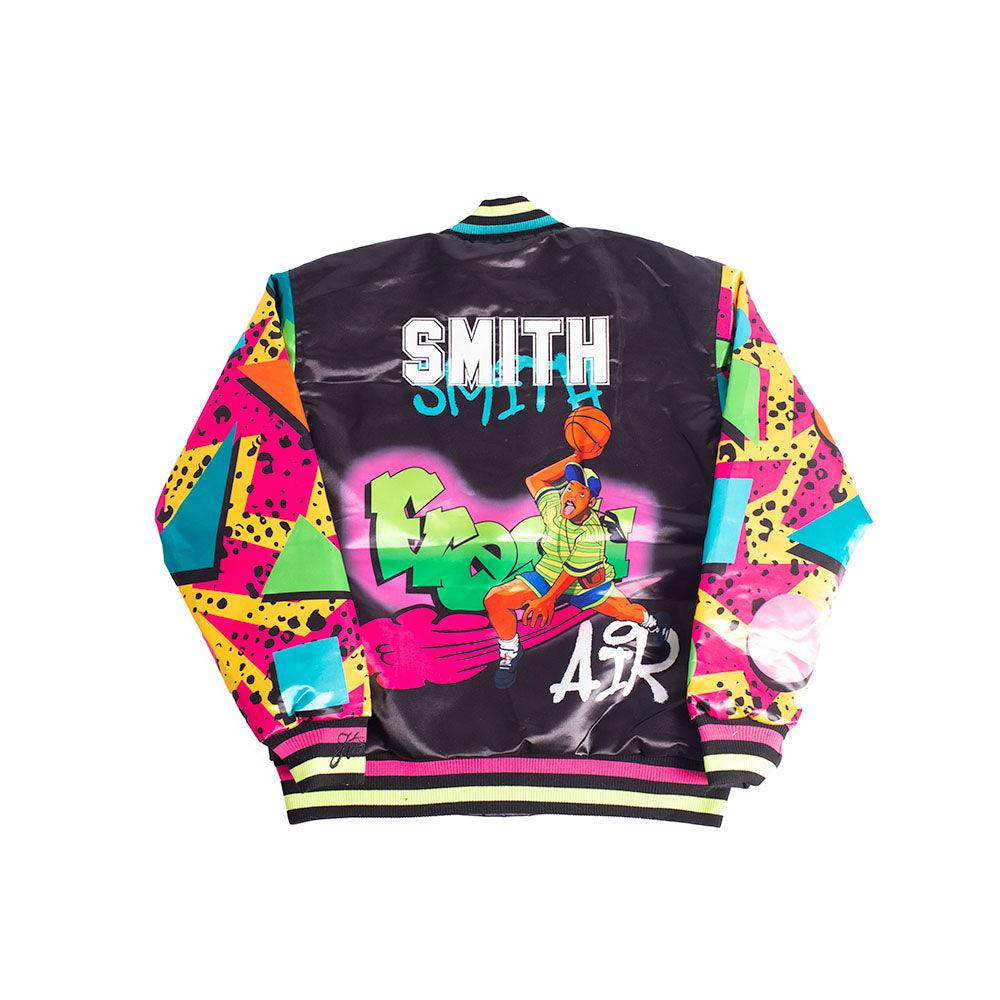 Fresh Prince Fresh Air Graffiti Satin Jacket Black - Allstarelite.com