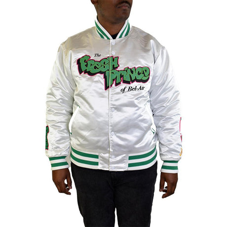 FRESH PRINCE WHITE SATIN JACKET - Allstarelite.com