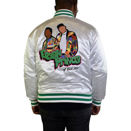 FRESH PRINCE WHITE SATIN JACKET - Allstarelite.com