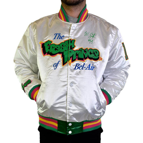 FRESH PRINCE WILL SMITH WHITE SATIN JACKET - Allstarelite.com