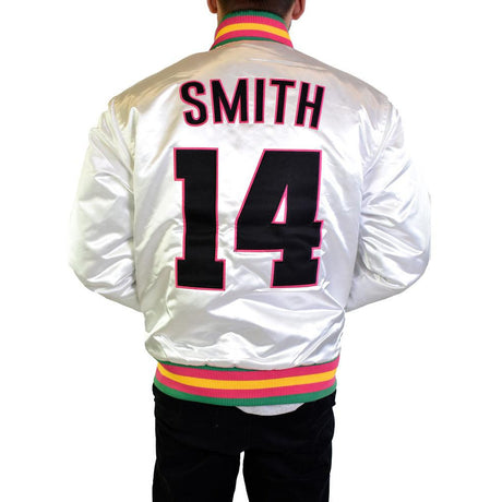 FRESH PRINCE WILL SMITH WHITE SATIN JACKET - Allstarelite.com