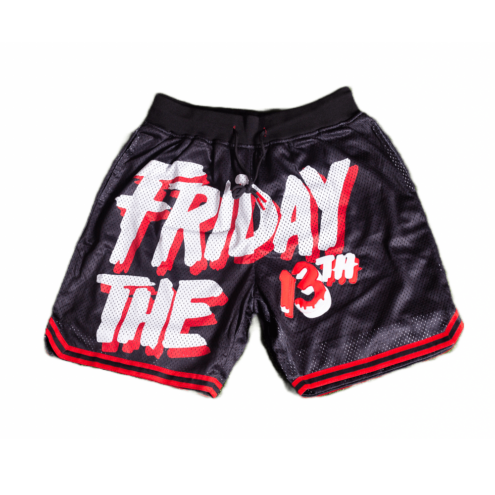 FRIDAY THE 13TH BASKETBALL SHORTS BLACK - Allstarelite.com