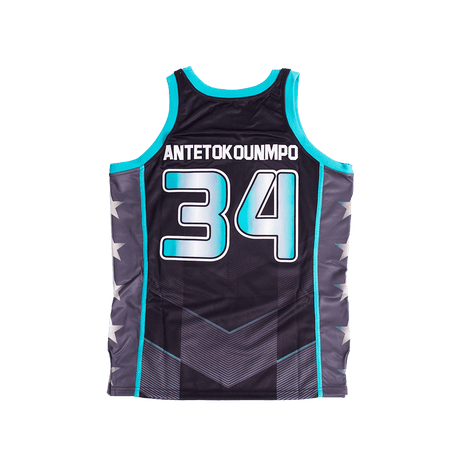 GIANNIS TEAM HELLAS BLACK BASKETBALL JERSEY - Allstarelite.com