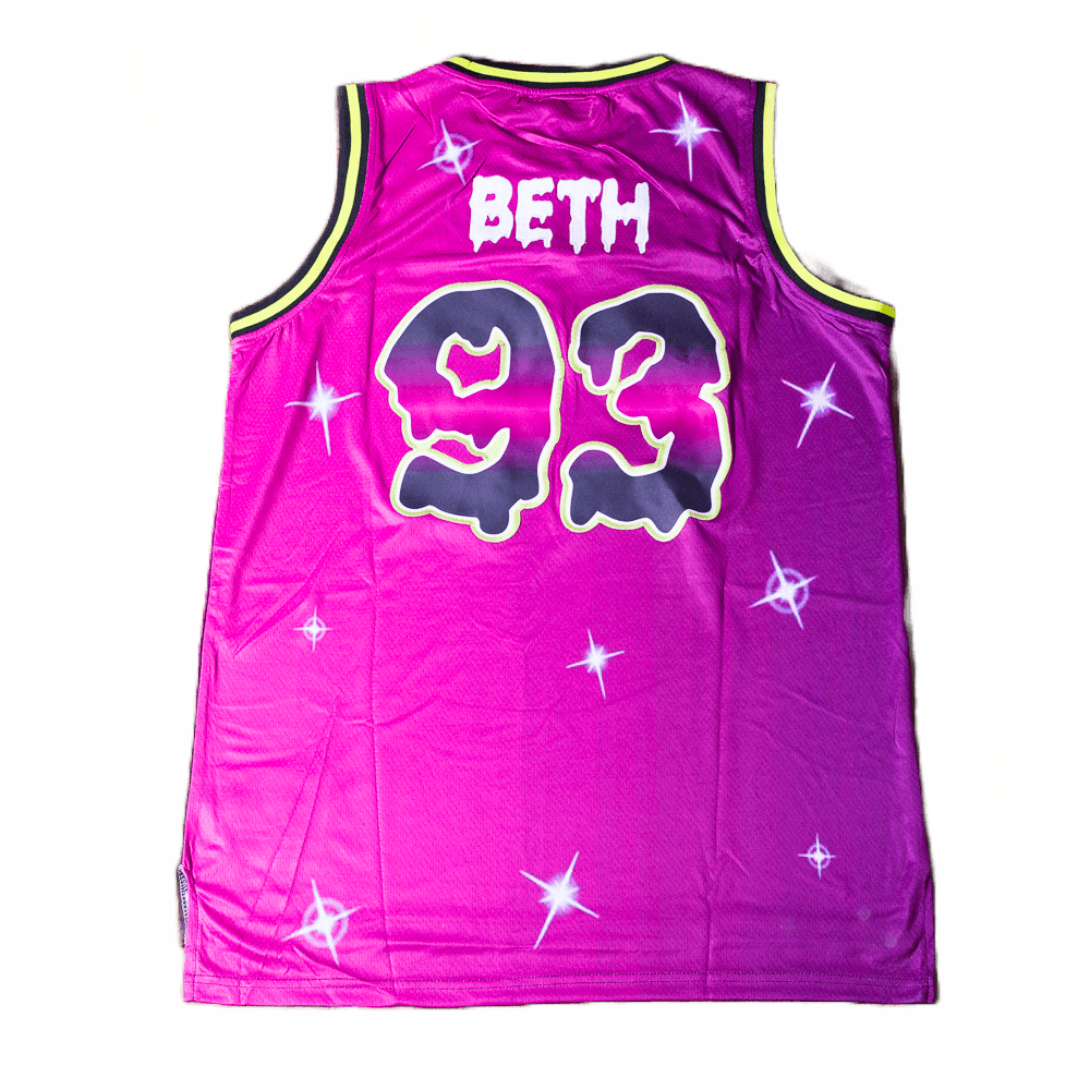 GOOSEBUMPS BETH BASKETBALL JERSEY PURPLE - Allstarelite.com