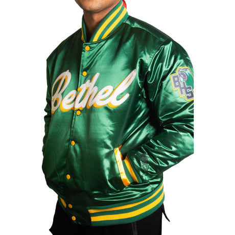 Green Allen Iverson Bethel High School Satin Jacket - Allstarelite.com