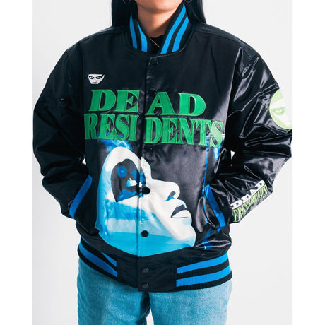 Green/Black Dead Presidents Satin Jacket - Allstarelite.com