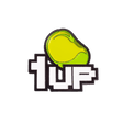 GREEN/WHITE 1 UP BEAN PIN - Allstarelite.com