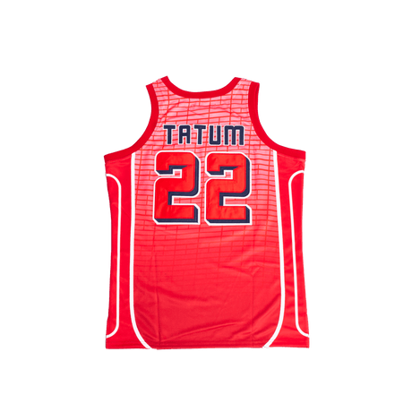 JASON TATUM ALTERNATE RED/WHITE HIGH SCHOOL BASKETBALL JERSEY - Allstarelite.com