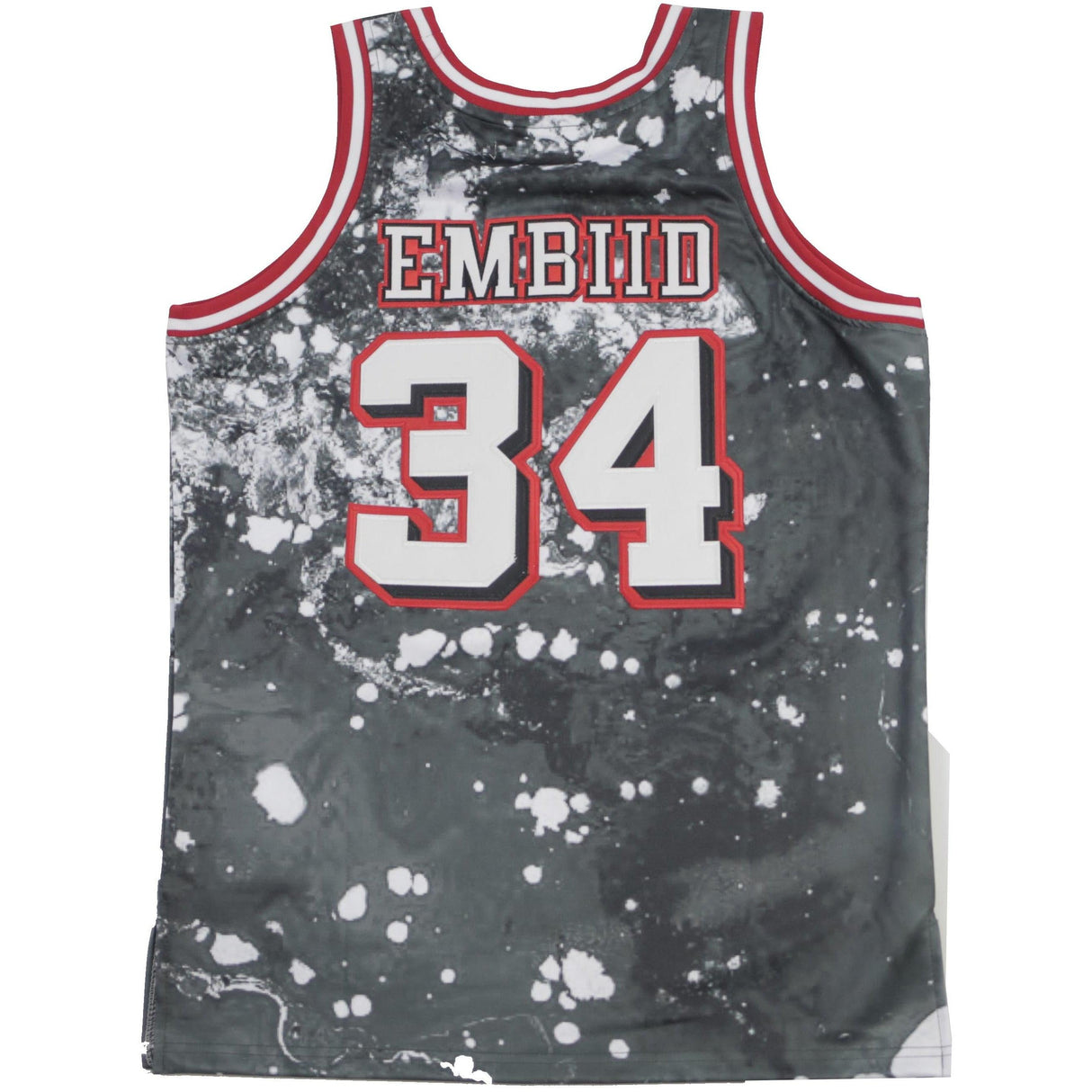 JOEL EMBIID ALTERNATE GRAY/RED HIGH SCHOOL BASKETBALL JERSEY - Allstarelite.com