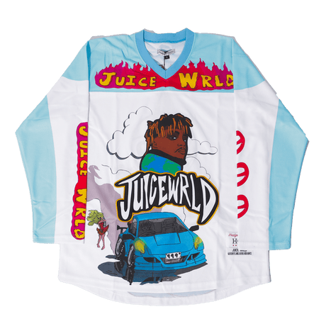 JUICEWRLD HOCKEY JERSEY IN BLUE - Allstarelite.com