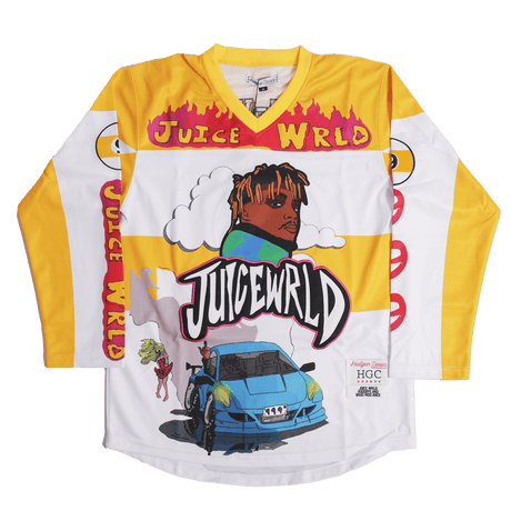 JUICEWRLD HOCKEY JERSEY IN YELLOW - Allstarelite.com