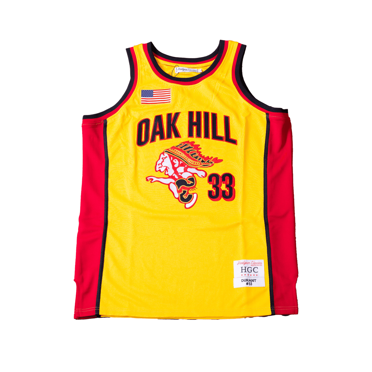 KEVIN DURANT OAK HILL MASCOT ALT JERSEY YELLOW - Allstarelite.com