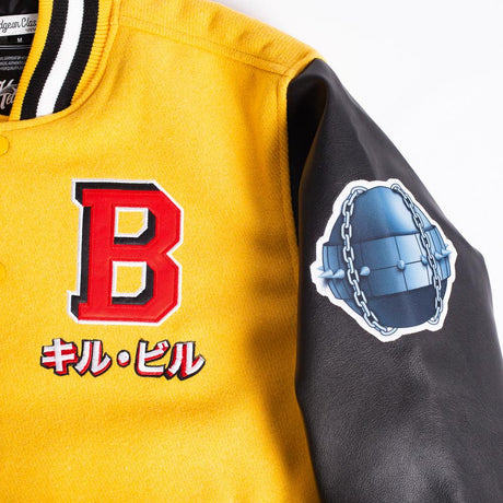 Kill Bill Varsity Jacket In Black/Yellow - Allstarelite.com