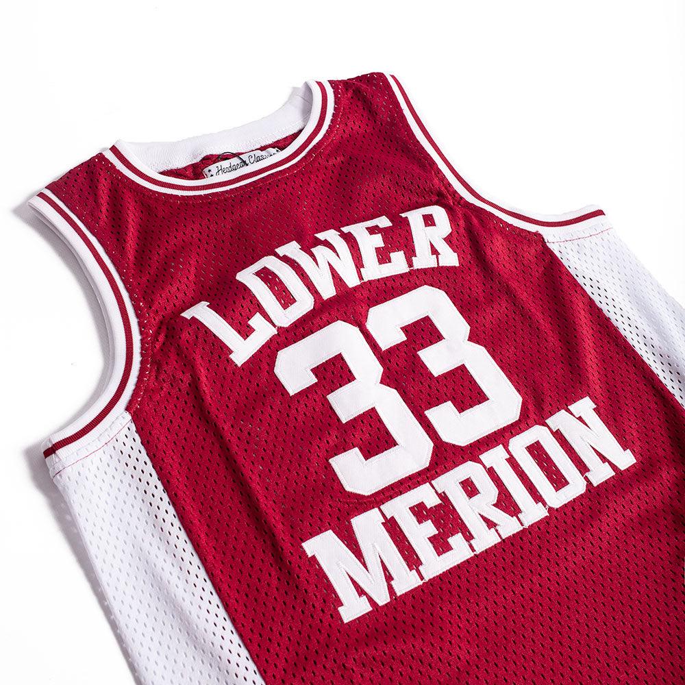 Kobe Bryant Lower Merion Youth High School Basketball Jersey Maroon & White - Allstarelite.com