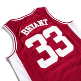 Kobe Bryant Lower Merion Youth High School Basketball Jersey Maroon & White - Allstarelite.com