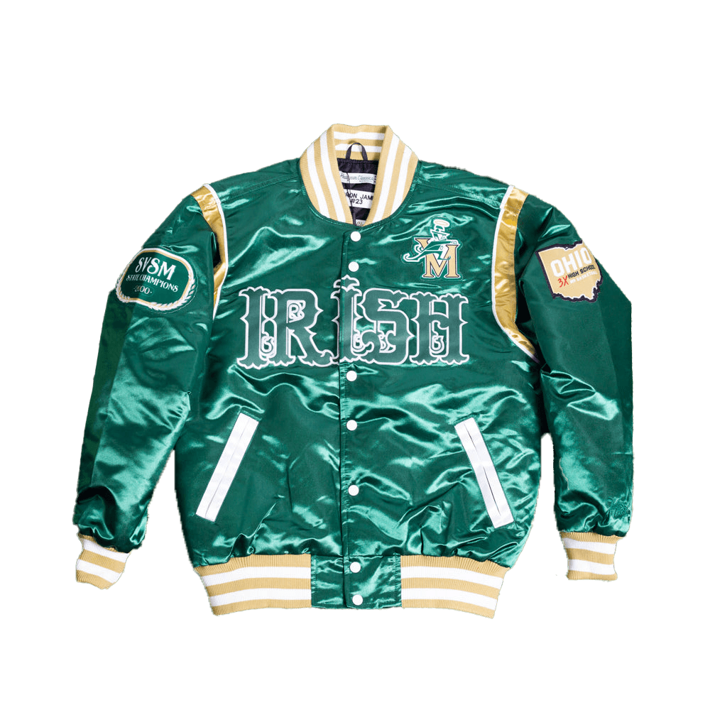 LEBRON JAMES IRISH HIGH SCHOOL GREEN SATIN JACKET – Allstarelite.com