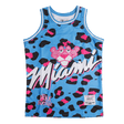 LEOPARD PRINT PINK PANTHER MIAMI BASKETBALL JERSEY - Allstarelite.com