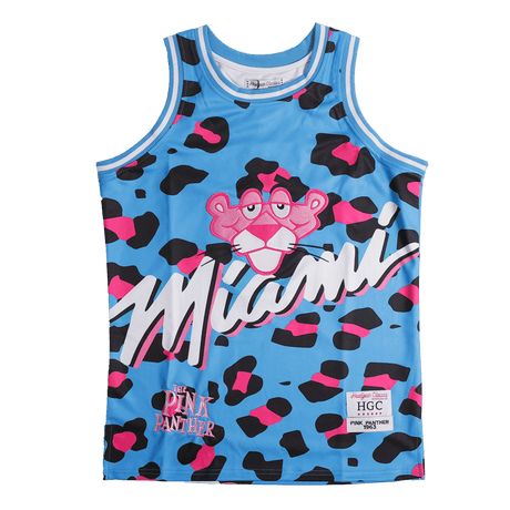 LEOPARD PRINT PINK PANTHER MIAMI BASKETBALL JERSEY - Allstarelite.com