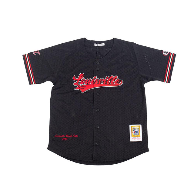 LOUISVILLE BLACK CAPS BUTTON DOWN BATTING PRACTICE JERSEY - Allstarelite.com