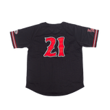 LOUISVILLE BLACK CAPS BUTTON DOWN JERSEY - Allstarelite.com