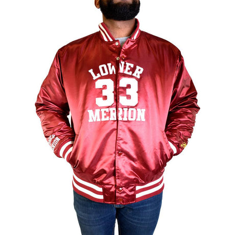 LOWER MERION KOBE BRYANT MAROON SATIN JACKET - Allstarelite.com