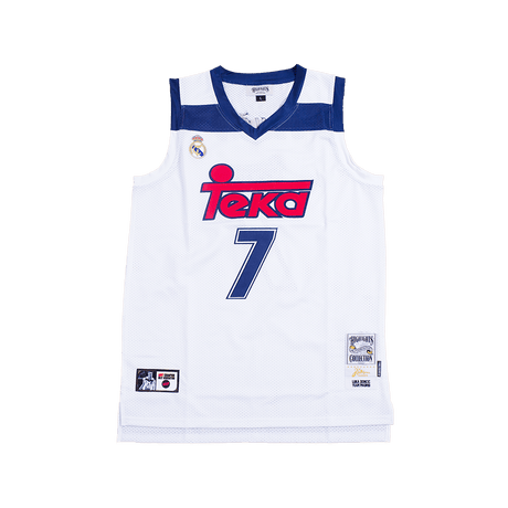 LUKA DONCIC MADRID TEKA BASKETBALL JERSEY WHITE - Allstarelite.com