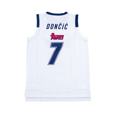 LUKA DONCIC MADRID TEKA BASKETBALL JERSEY WHITE - Allstarelite.com