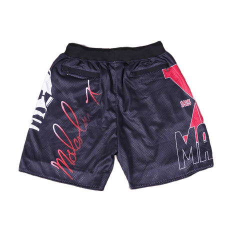 MALCOLM X BLACK & RED BASKETBALL SHORTS - Allstarelite.com