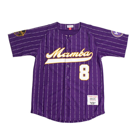 MAMBA PINSTRIPE BUTTON DWN YOUTH JERSEY - Allstarelite.com