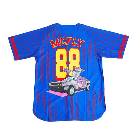 MARTY MCFLY FLASHBACK BASEBALL JERSEY ROYAL ROYAL - Allstarelite.com