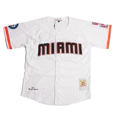 MIAMI WHITE NL BASEBALL JERSEY - Allstarelite.com