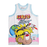 NARUTO X UZI VERT BASKETBALL JERSEY WHITE - Allstarelite.com