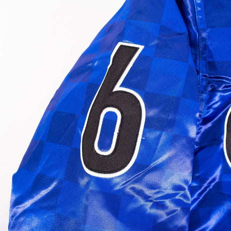 NIPSEY HUSSLE BOOGIE VARSITY JACKET IN BLUE - Allstarelite.com