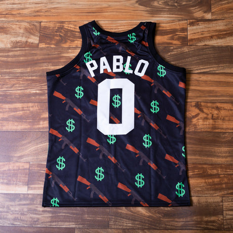 PABLO ESCOBAR BLACK BASKETBALL JERSEY - Allstarelite.com