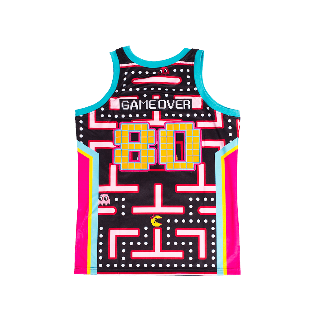 PACMAN GAME OVER BASKETBALL JERSEY - Allstarelite.com