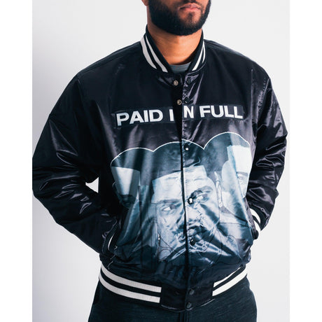 Paid In Full Black Satin Jacket - Allstarelite.com