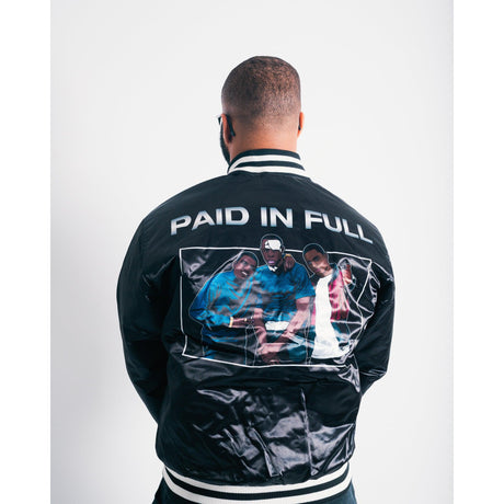 Paid In Full Black Satin Jacket - Allstarelite.com