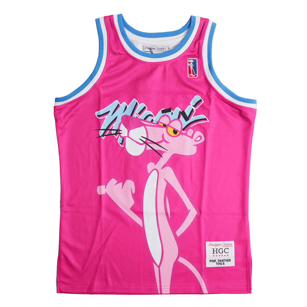 PINK PANTHER MIAMI BASKETBALL JERSEY PINK - Allstarelite.com